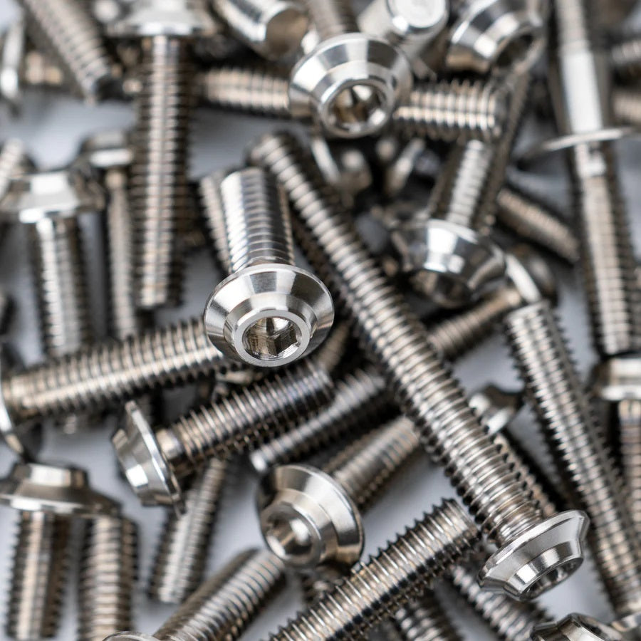Pro Duty Titanium Upper Screw Set - Raw Titanium (Schumacher Mi9)