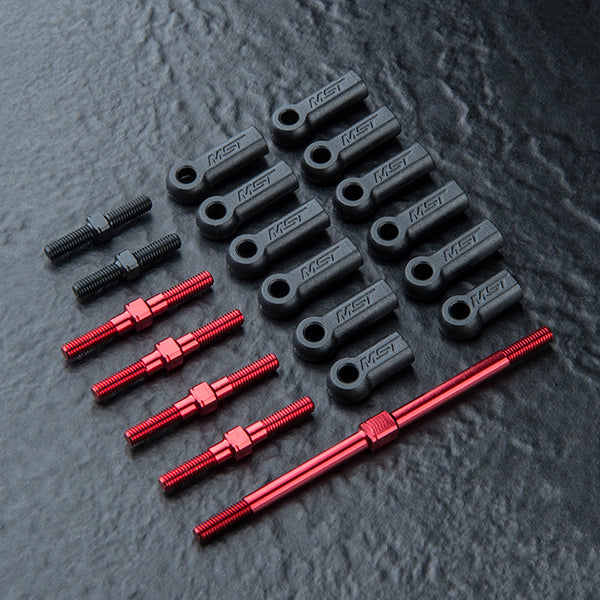 MST RMX 4 Full turnbuckle set (red) - 210739R