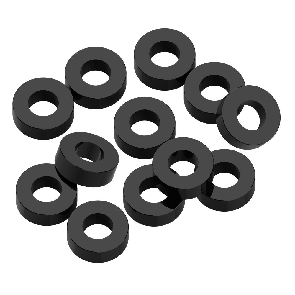 3x6x3mm Precision aluminium Shims - Black - 12pcs