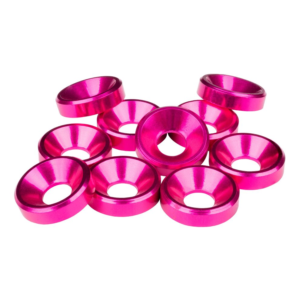 M3 Countersunk Washers - Pink - 10pcs