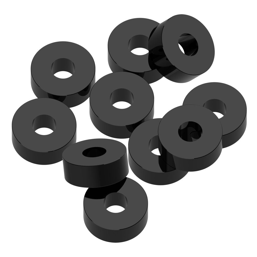 3x8x3mm Precision aluminium Shims - Black - 10pcs
