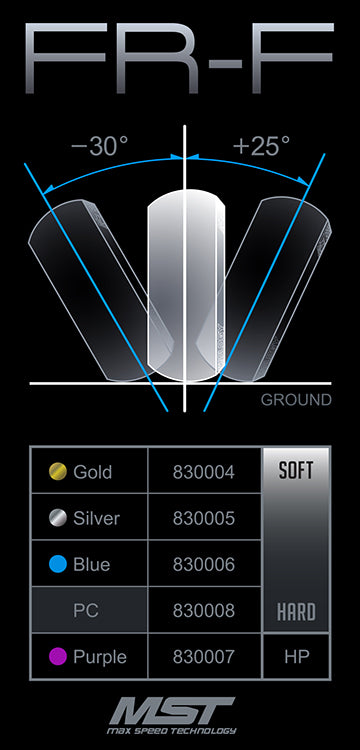 MST FR-F tire (medium) (2) Gold Dot - 830004