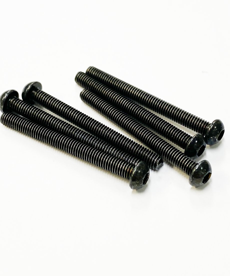 TOPLINE STEEL SCREW BLACK M3 HEX BUTTON 30mm - TSB-30BK