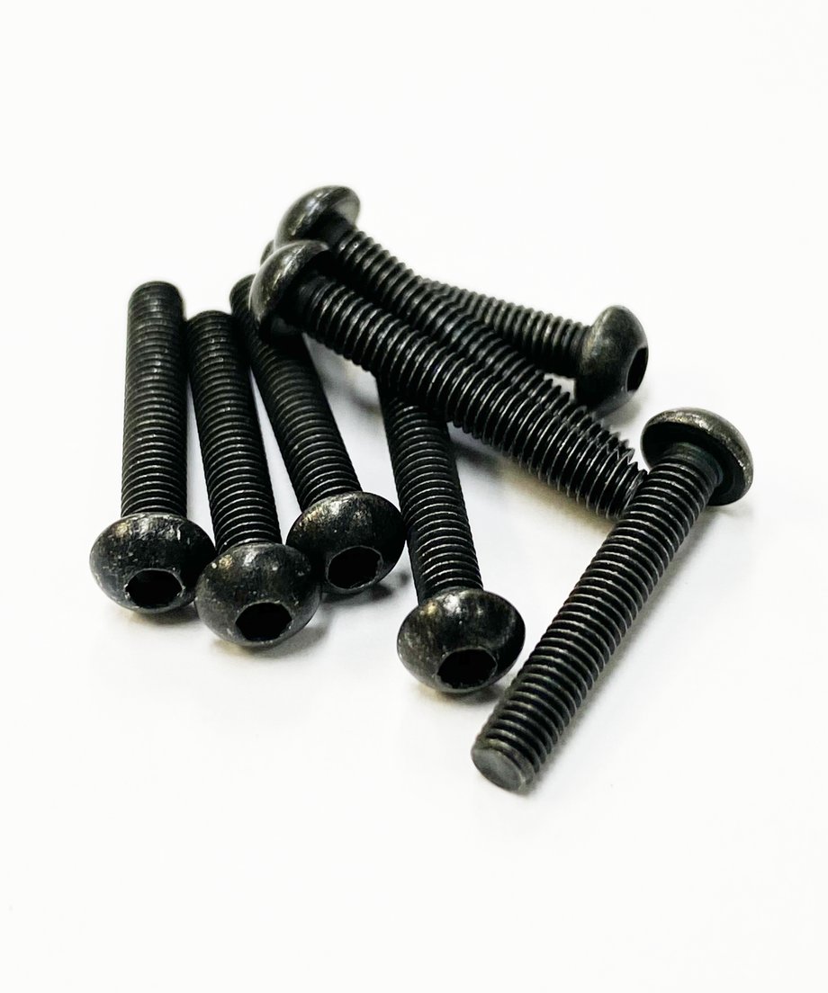 TOPLINE STEEL SCREW BLACK M3 HEX BUTTON 18mm - TSB-18BK