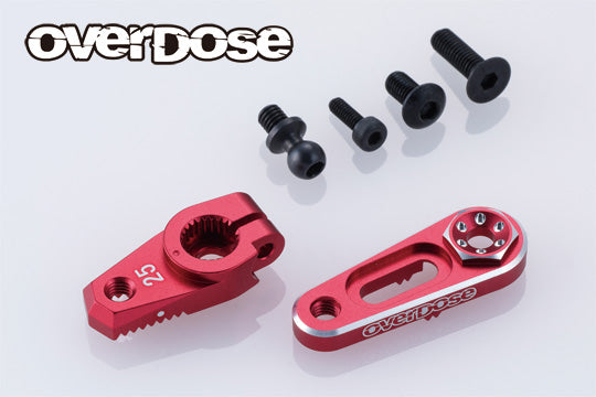 OVERDOSE JT Aluminum Direct Servo Horn Type-2 (Red/Futaba) - OD3888