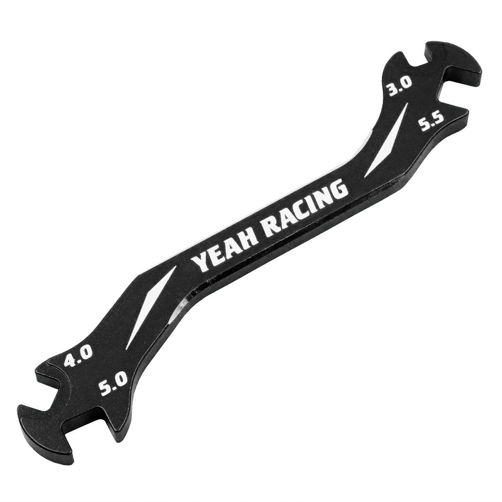 YEAH RACING Aluminum 7075 Turnbuckle Wrench 3mm 4mm 5mm 5.5mm Black YT-0197BK