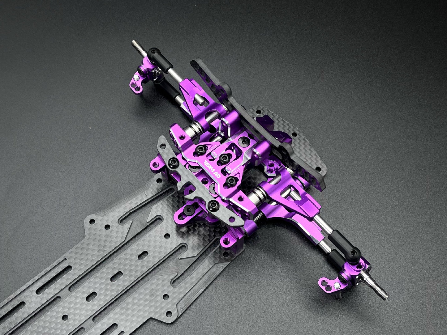 Team AD-XF Front Gearbox/Bulk Head Conversion Kit PURPLE - AD-9019P