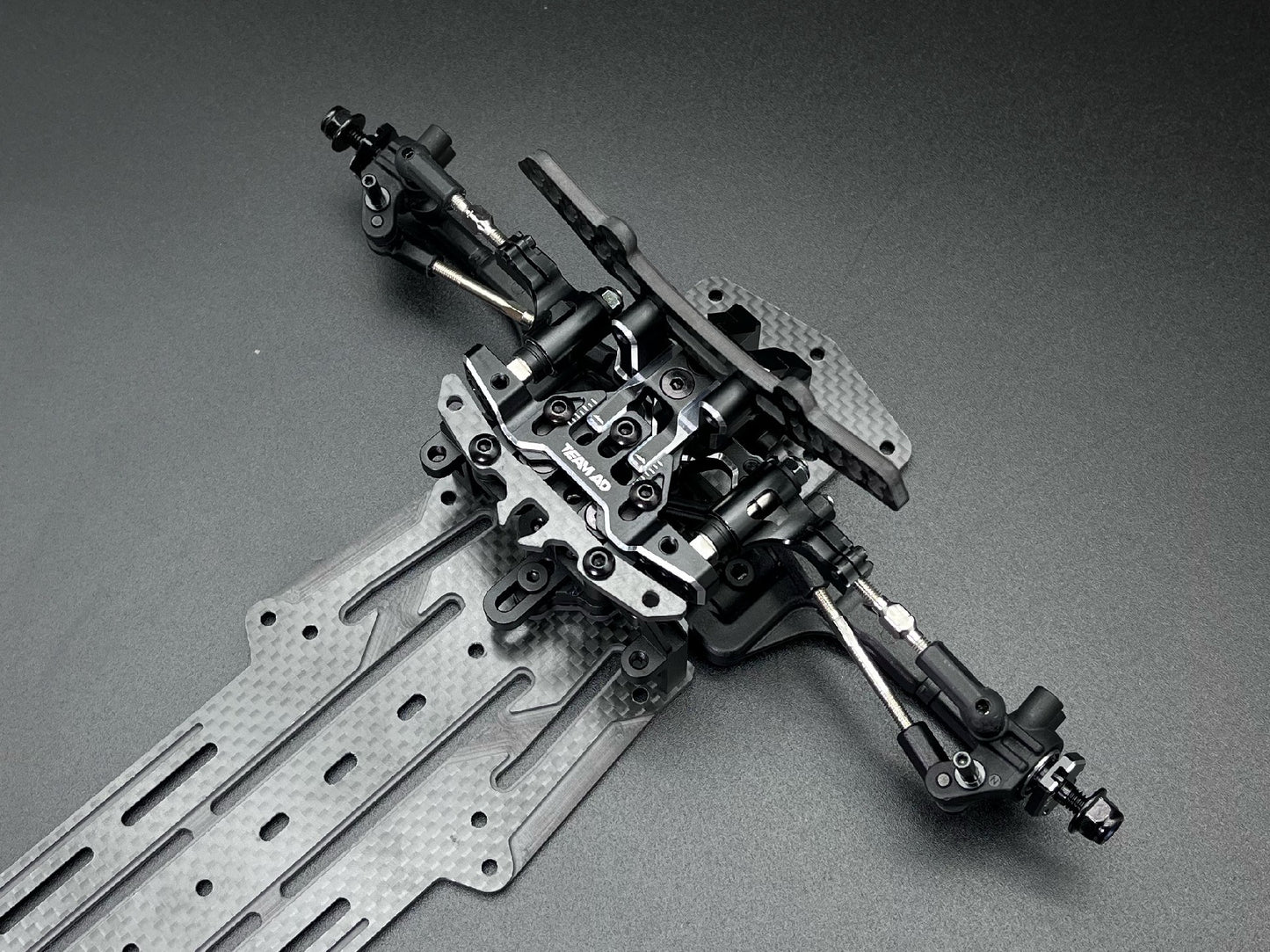 Team AD-XF Front Gearbox/Bulk Head Conversion Kit BLACK - AD-9019B