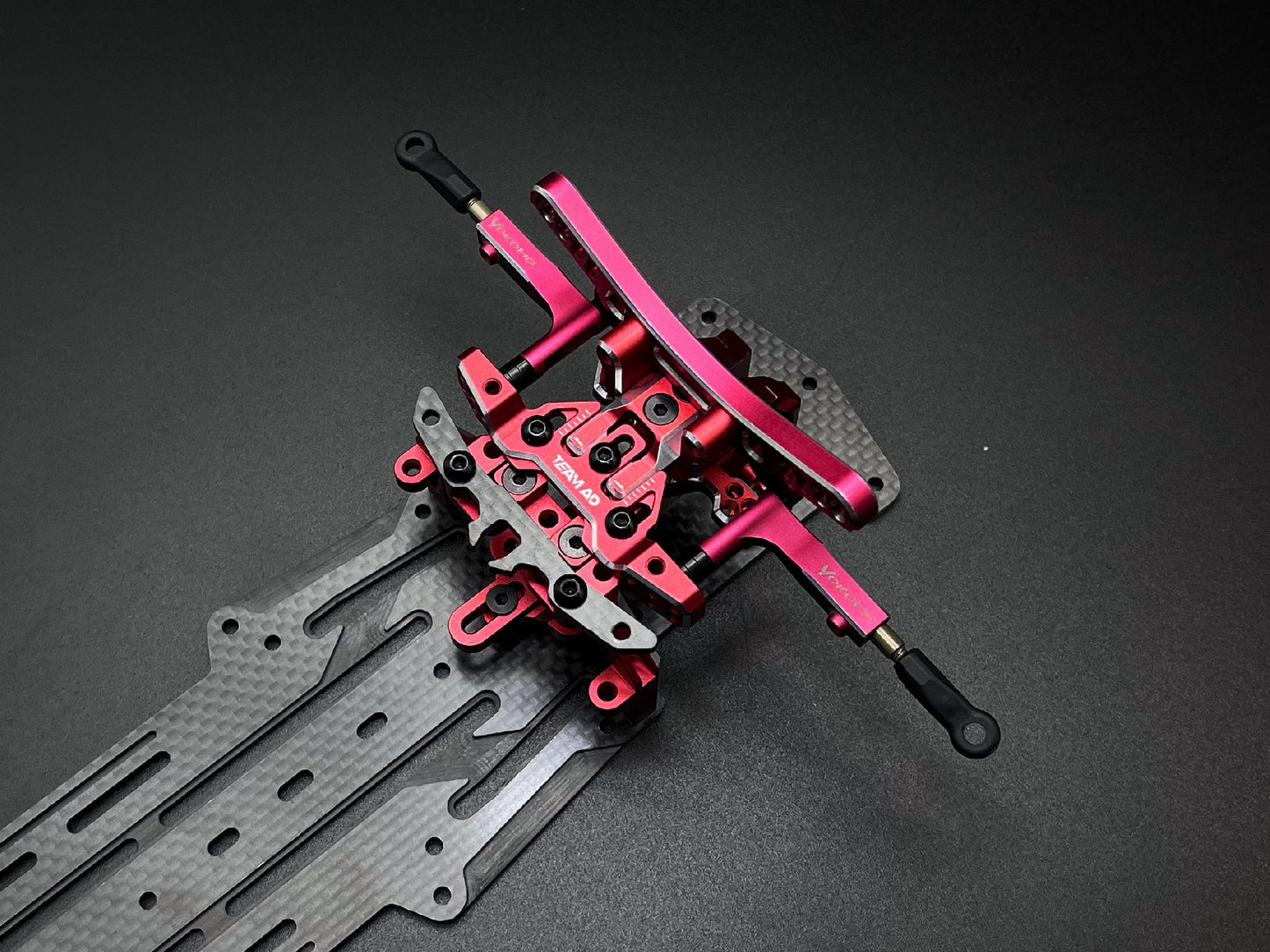 Team AD-XF Front Gearbox/Bulk Head Conversion Kit RED- AD-9019R