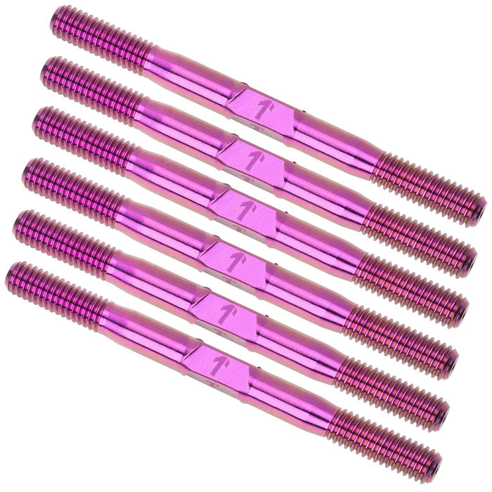 Pro Duty 3.5mm Titanium Turnbuckles - Pink Anodised - AE T6.4 or SC6.4