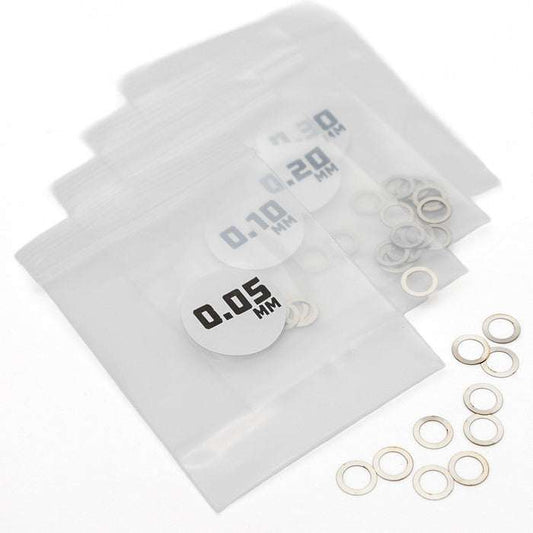 1Up Microtune Shims - 5.0mm ID (0.05, 0.1, 0.2, 0.3 - 10 pcs each)