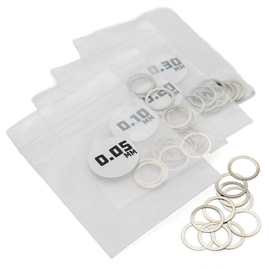 1Up Microtune Shims - 10.0mm ID (0.05, 0.1, 0.2, 0.3 - 10 pcs each)