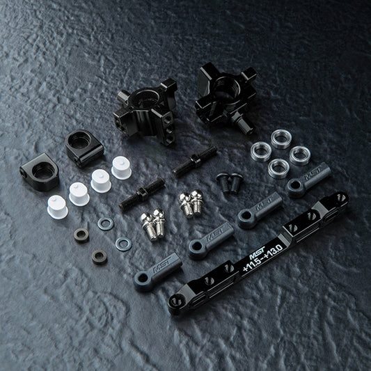 MST Alum. TMB rear hub set (black) - 210719BK