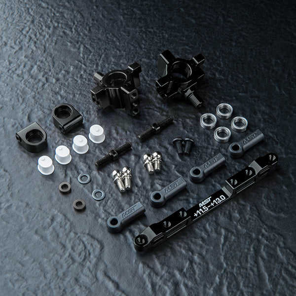 MST Alum. TMB rear hub set (black) - 210719BK