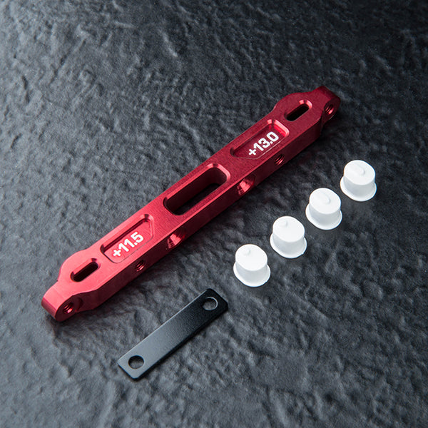 MST RMX 4 Alum. adj. lower arm mount set (+11.5~13.0) (red) - 210731R