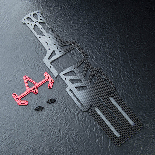 MST RMX 4 Carbon lightweight adj. WB 257/266/275 lower deck (red) - 210737R