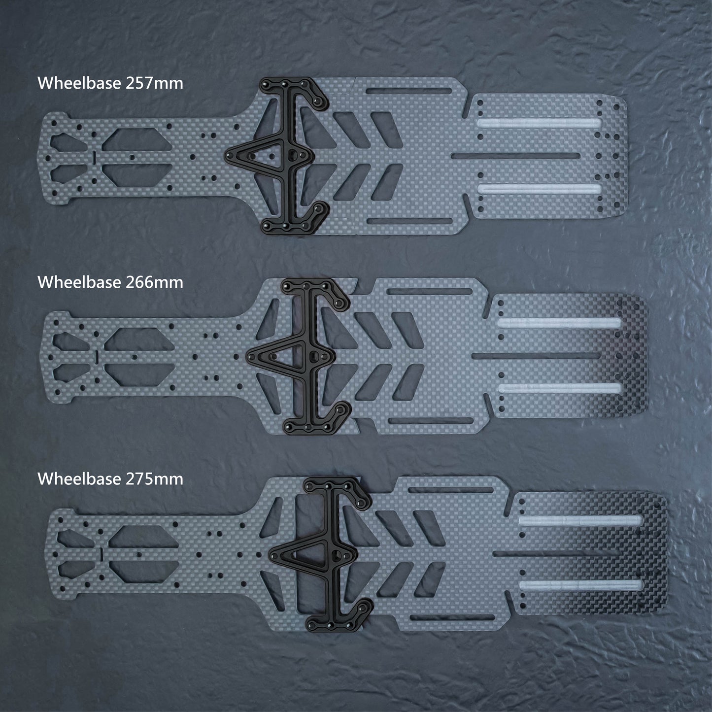 MST RMX 4 Carbon lightweight adj. WB 257/266/275 lower deck (black) - 210737BK