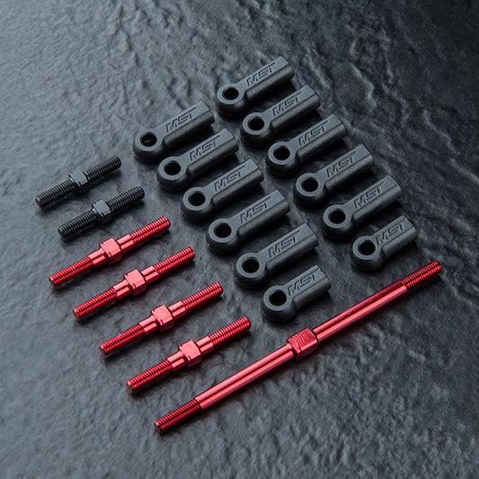 MST RMX 4 Full turnbuckle set (red) - 210739R