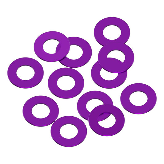 3x6x0.5mm Precision aluminium Shims - Purple - 12pcs