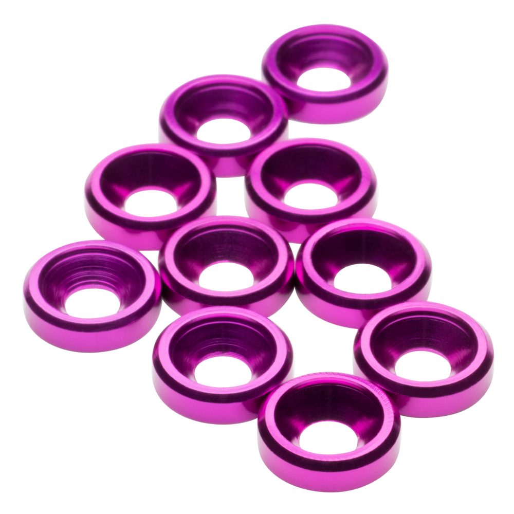 M3 Countersunk Washers - Purple - 10pcs