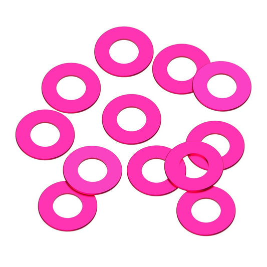3x6x0.25mm Precision aluminium Shims - Pink - 12pcs