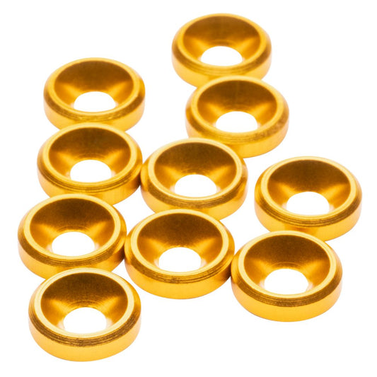 M3 Countersunk Washers - Gold - 10pcs