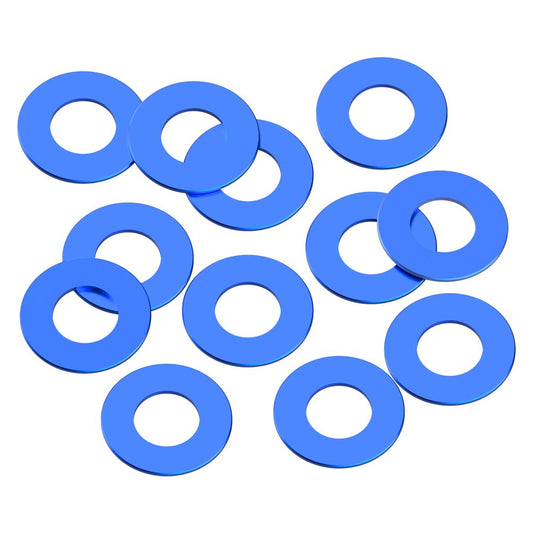 3x6x0.5mm Precision aluminium Shims - Blue - 12pcs