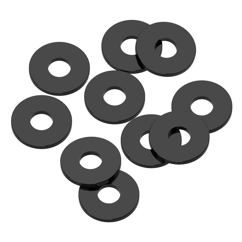 3x8x0.75mm Precision aluminium Shims - Black - 10pcs