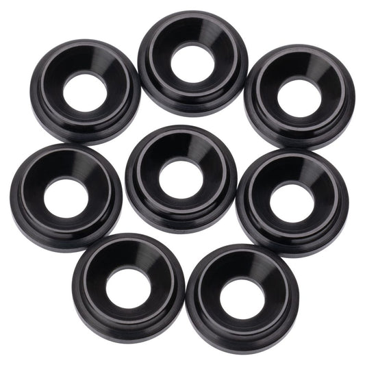 Premium LowPro 7075 alloy M3 Countersunk Washers - Black - 8pcs