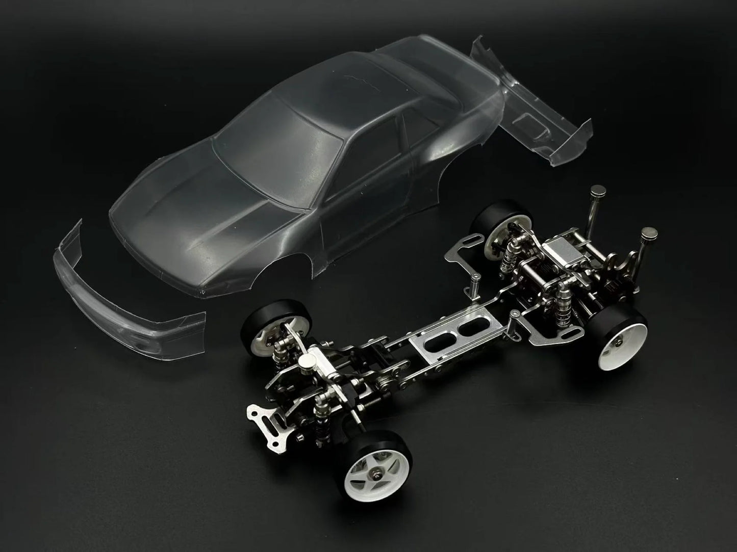 Rhino Racing RTS RWD Drift PRE-ASSEMBLED Chassis Kit (with Body, Rims, Tires) - RTS-2402