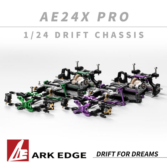 ARKEDGE AE24X PRO 1/24 SCALE RWD RC DRIFT CHASSIS GREEN [Pre-Assembled] - aedfx24lyz