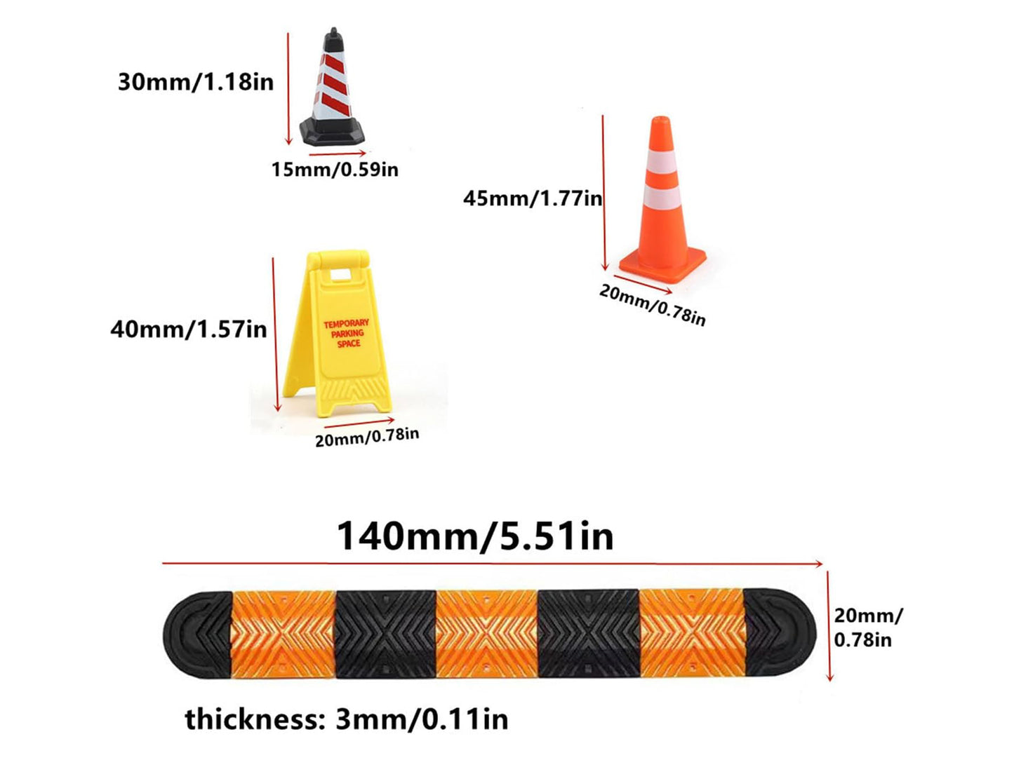 RC OVERHAUL Road Accessories Set 1/24 - G-RCO-CR031