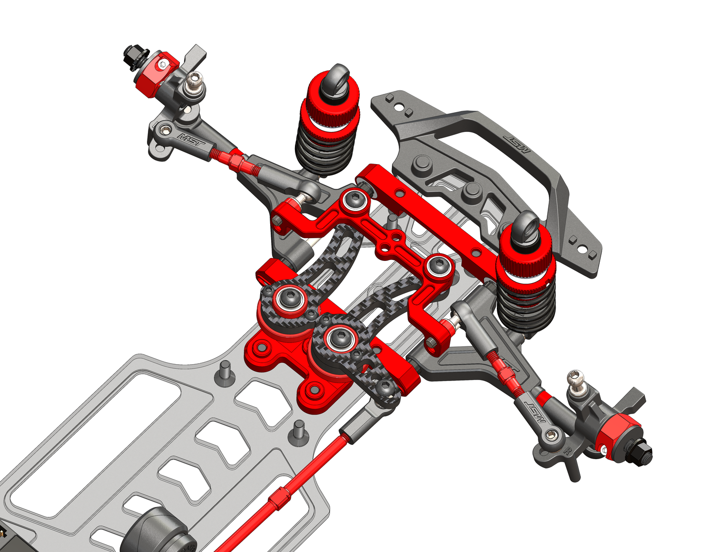 MST RMX 4 GT Competition-Level RWD Kit (red) - 532219R