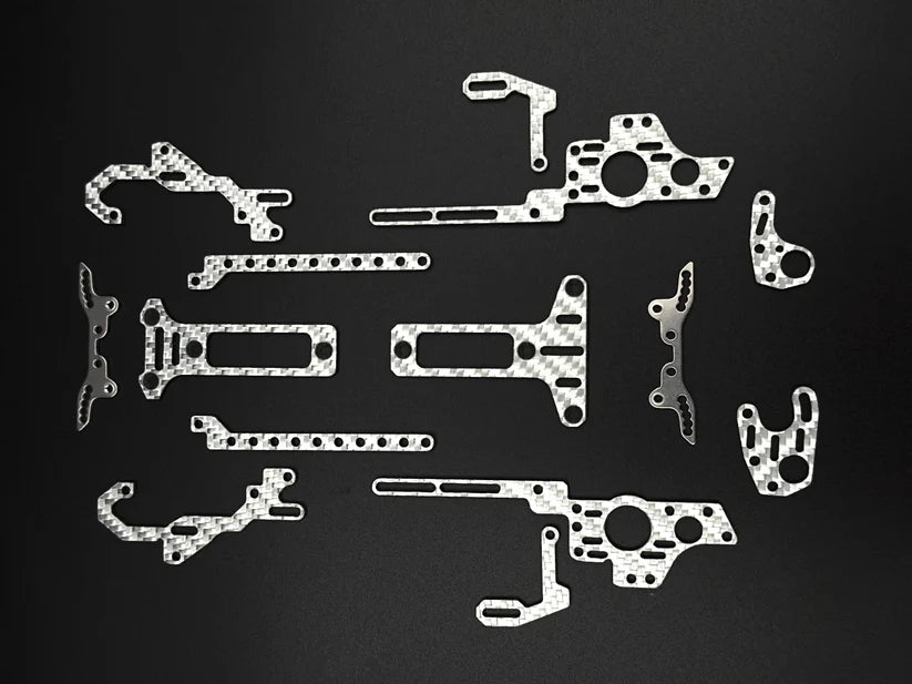 Rhino Racing RTS 1/24 SILVER CARBON FIBER CHASSIS KIT - RTS-620 – Rckitout