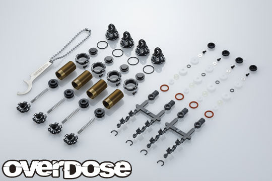 OVERDOSE High Grade Shock Set spec.3 (Full adjustable, 4 Set/Black) - OD2735