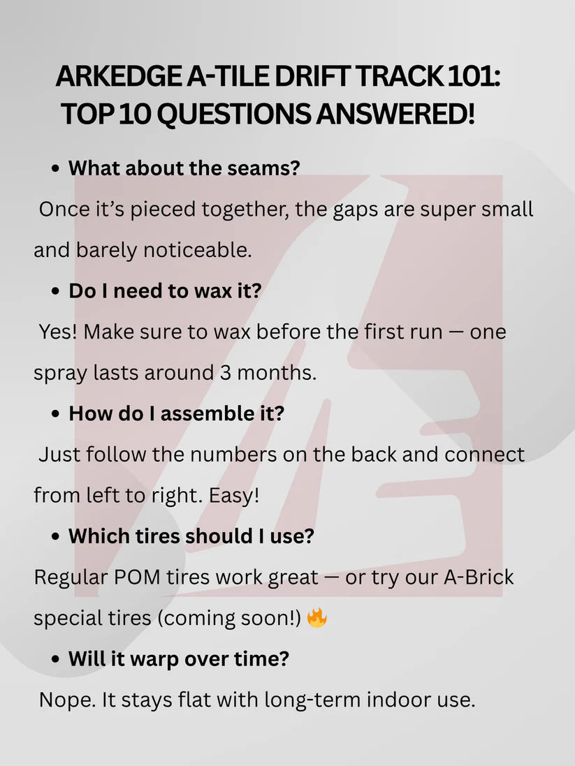 ARKEDGE A-Tile 1/24 Drift RC Track Home-use Size 1.2m x 2.4m - aedt004