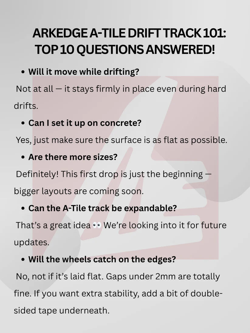 ARKEDGE A-Tile 1/24 Drift RC Track Home-use Size 1.2m x 2.4m - aedt004