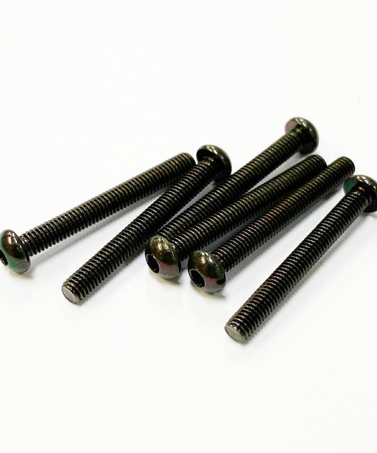 TOPLINE STEEL SCREW BLACK  M3 HEX BUTTON 25mm - TSB-25BK