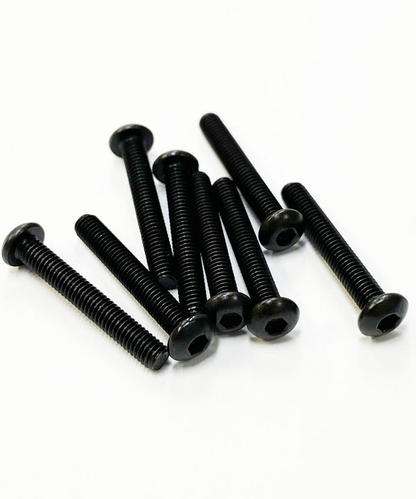 TOPLINE STEEL SCREW BLACK  M3 HEX BUTTON 20mm - TSB-20BK