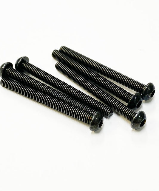 TOPLINE STEEL SCREW BLACK  M3 HEX BUTTON 30mm - TSB-30BK