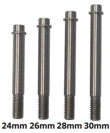 TOPLINE E-ringless damper shaft 24mm set - ET-012