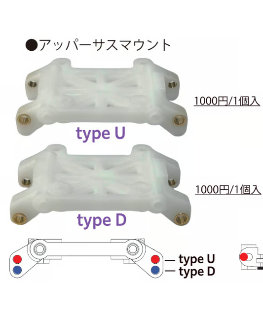 TOPLINE High-rigidity Brass Sleeve Front Suspension Mount Type U for RDX (Upper) - TP-687