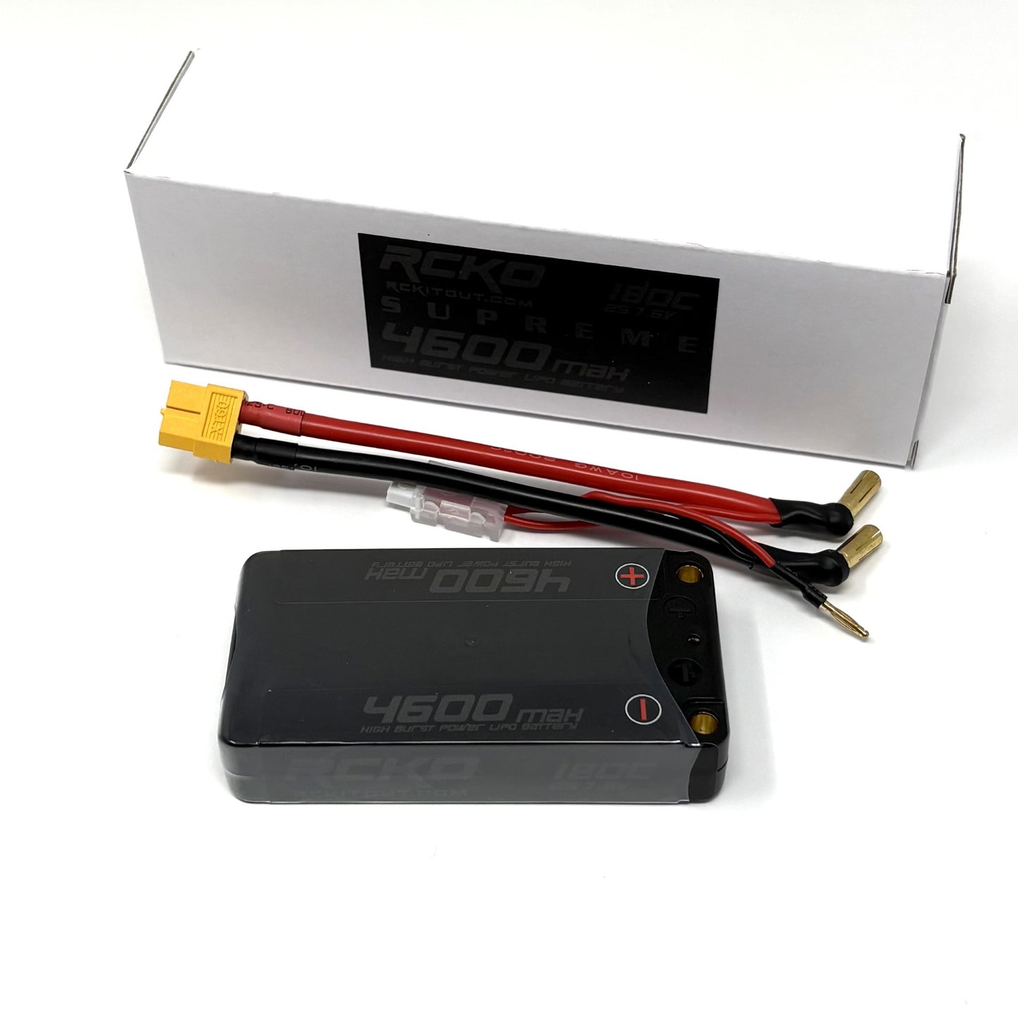 RCKO Supreme 4600mAh 7.6V 180C 2S1P Hard Case HV Shorty Lipo Battery - RCKO-4600/180-2S1P