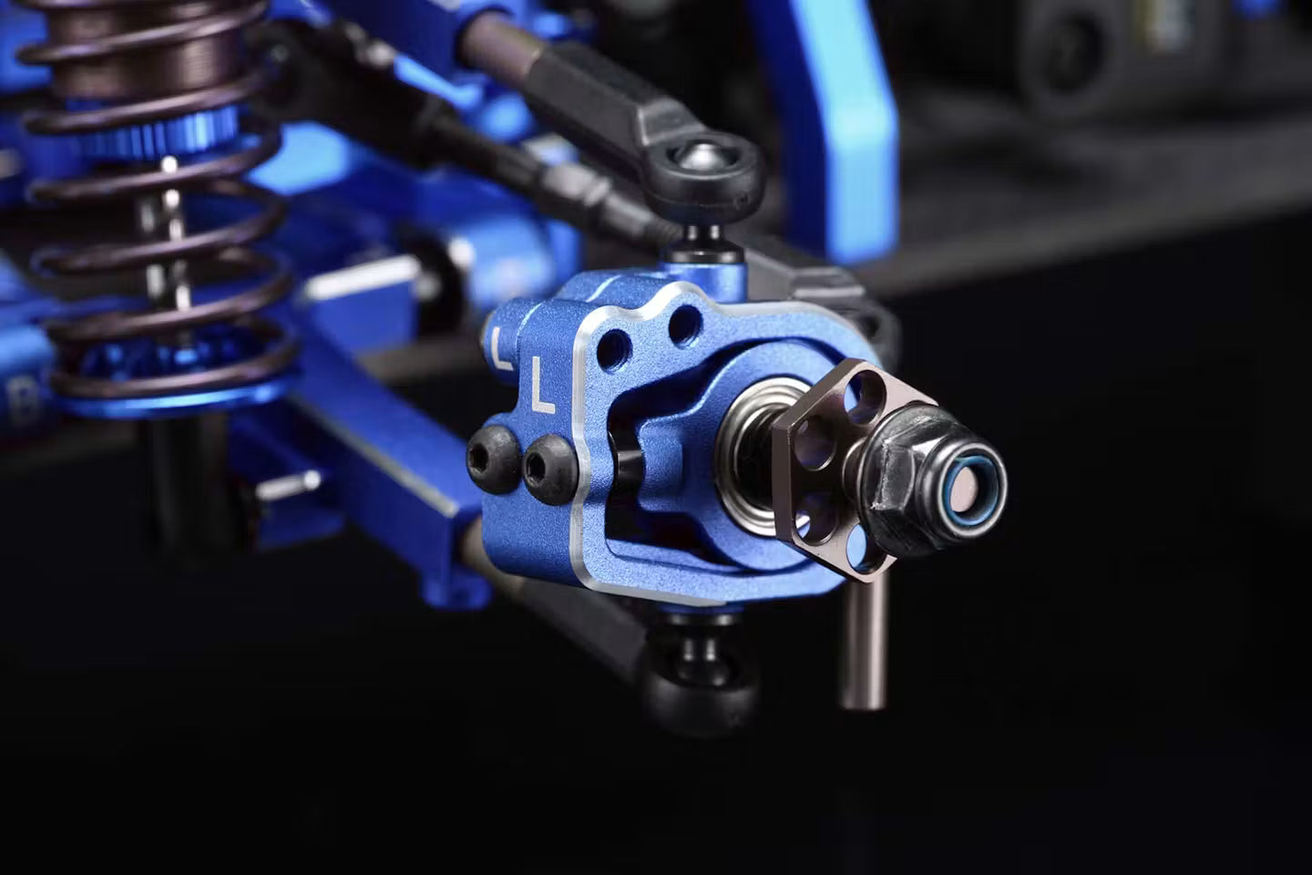 Yokomo Adjustable Front ST Block Set (Blue) - RD-415SABL