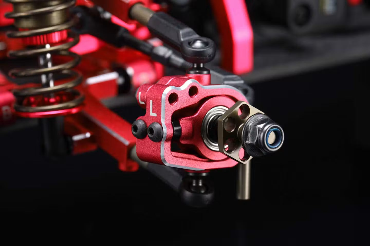 Yokomo Adjustable Front ST Block Set (Red) - RD-415SAR