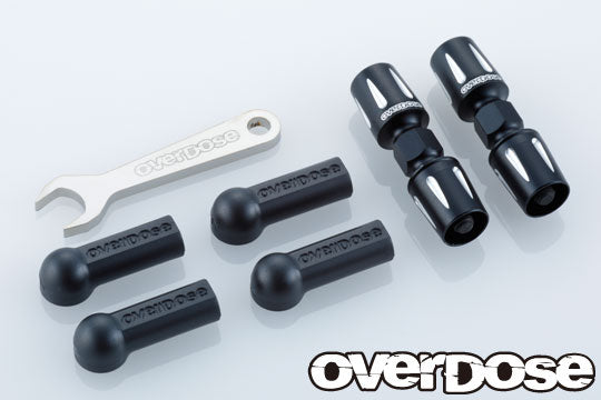 OVERDOSE Aluminum Pushrod Turn Buckle (For GALM series/Black) - OD2423b