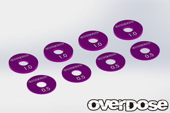 OVERDOSE Aluminum Wheel Spacer Set(Purple/0.5t x4pcs, 1.0t x4pcs) - OD2743b