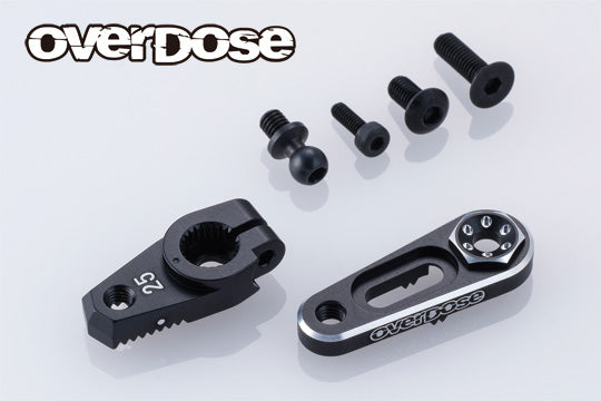 OVERDOSE JT Aluminum Direct Servo Horn Type-2 (Black/Futaba) - OD3889