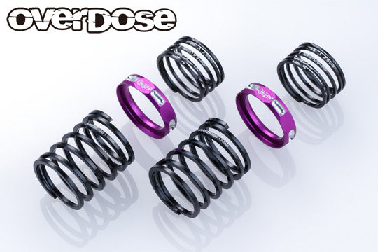 OVERDOSE 4Edge Twin Spring 1.2-2045 (□1.2 dia, 4.5 Coil, 20mm Length, HSP/2pcs/Purple) - OD4000