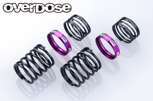 OVERDOSE 4Edge Twin Spring 1.2-2045 (□1.2 dia, 4.5 Coil, 20mm Length, HSP/2pcs/Purple) - OD4000